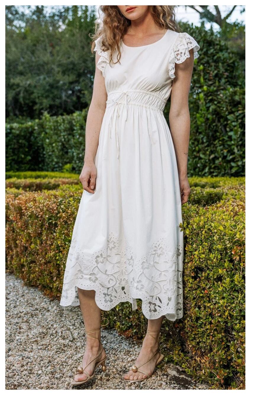 NEW Cleobella Allegra Drawstring Waist Midi Dress Size Small